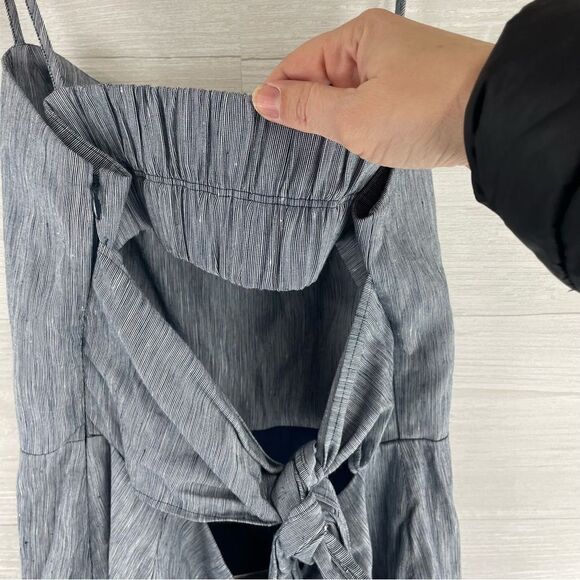 Club Monaco Dalennah Cropped Wide Leg Linen Blend Jumpsuit NWT - Picture 7 of 9